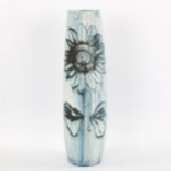 CARN Pottery sunflower design vase, makers stamp, height 28cm Good condition, no chips, cracks or
