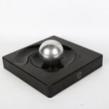 ELEONORE PEDUZZI RIVA for ARTIMIDE, a Posacenere Spiros ashtray with aluminium ball, moulded