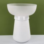 ROSENTHAL Studio-Line, a large frosted glass and ceramic Collana Satiniert Aufsatz zu Vase, in