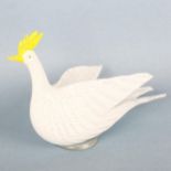 DINO MARTENS for AURELIANO TOSO, a 1952 "A Trina" (lace glass) bird in filigrana glass, unsigned,