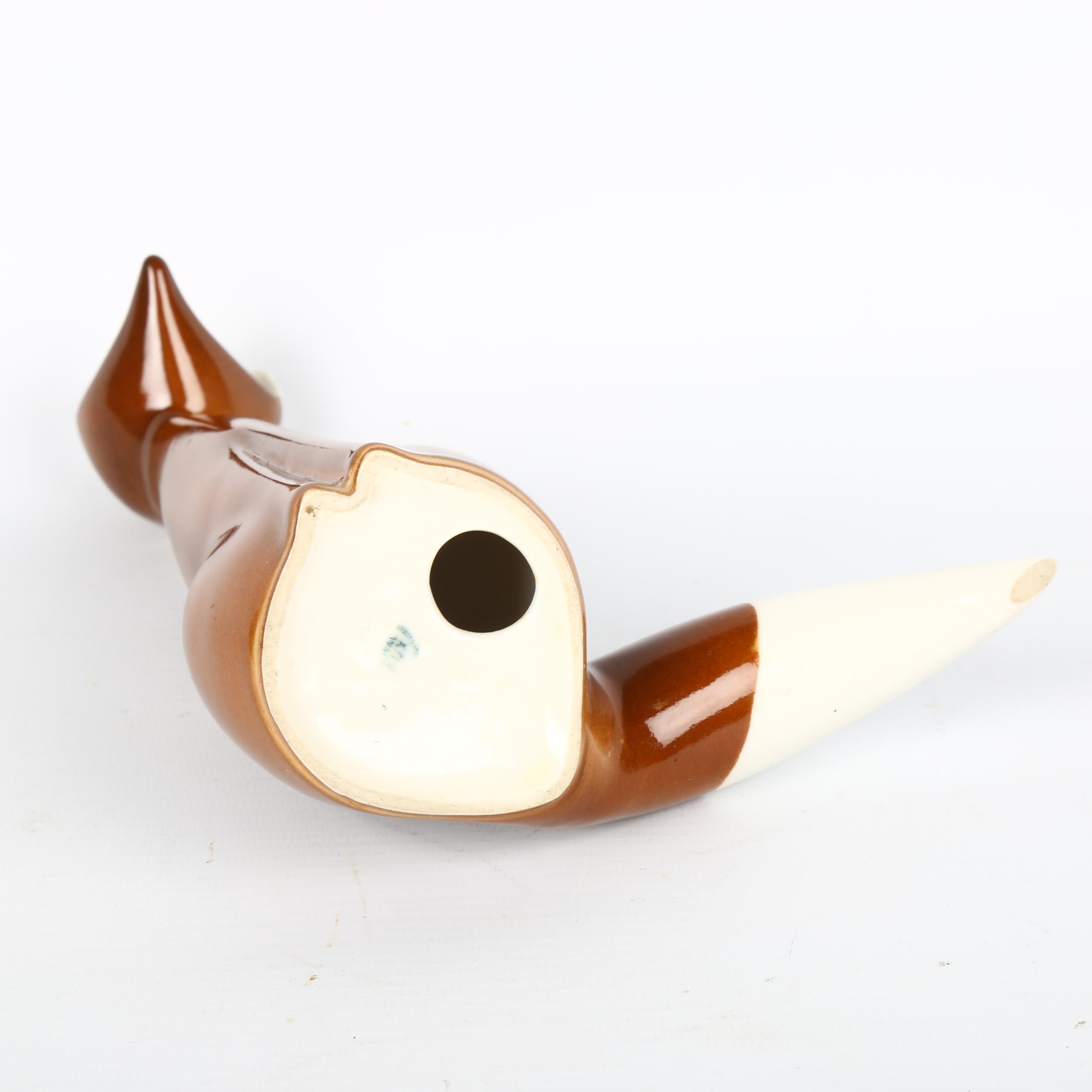 JAROSLAV JEZEK for ROYAL DUX, an original 1960s stylised porcelain fox in the Brussels style, height - Image 2 of 3