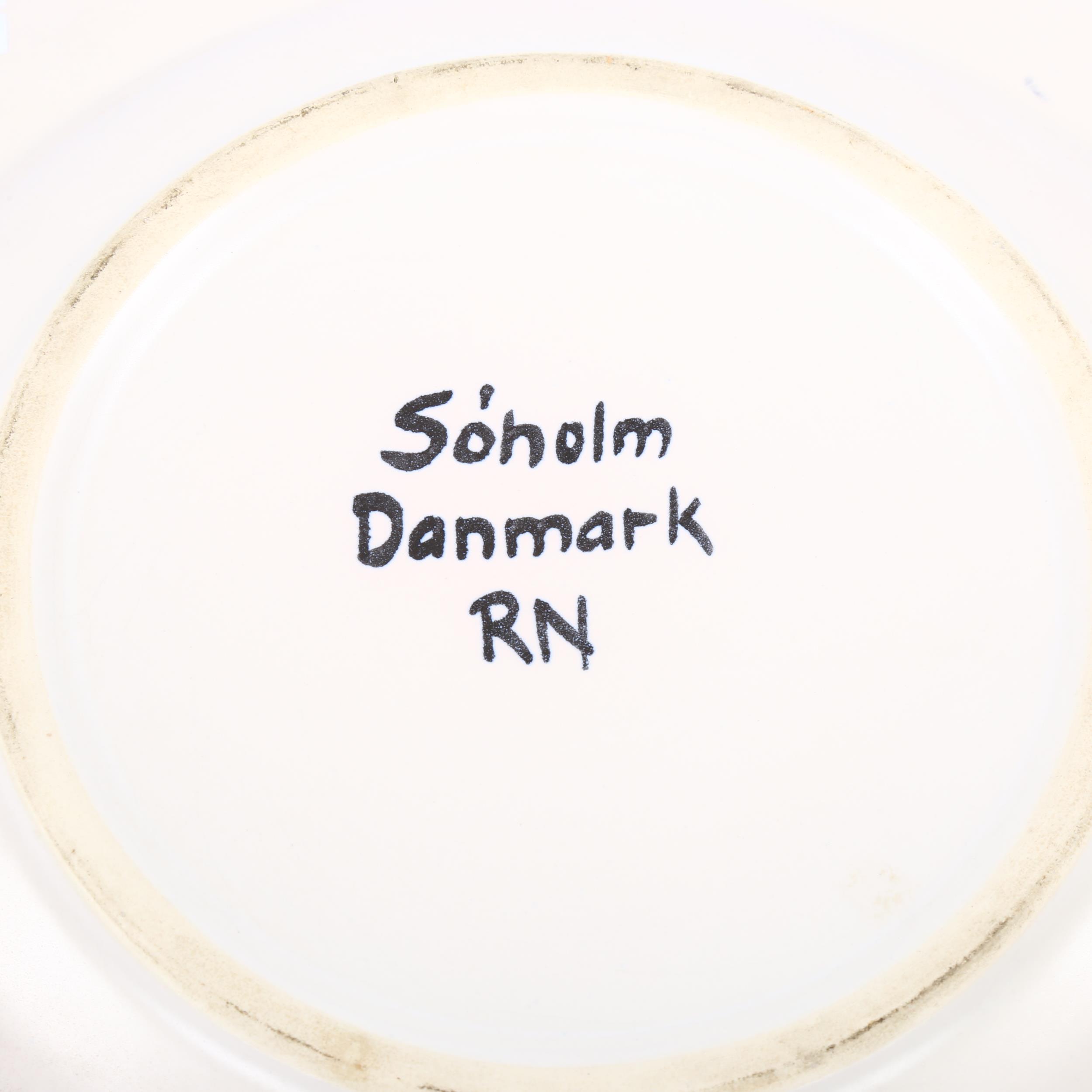 RIGMOR NIELSEN for Soholm pottery, a large Danish platter with abstract painted design, maker?s mark - Image 3 of 3