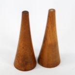 A mid-century salt and pepper pot set in the manner of KAJ FRANK, height 12cm Good used condition