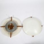 UNO and OSTEN KRISTIANSSON, for LUXUS VITTSJO a pair of "Plafo" ceiling lights, diameter 60cm Good