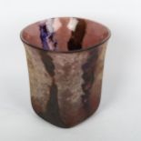 ALFREDO BARBINI, Murano, a 1960s' "Scavo" vase with volcanic textured finish to look excavated,