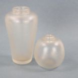 **DESCRIPTION CHANGE** 2 pieces of opalescent studio glass vases, signed to base, *"Sanders and Wall