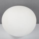 A Flos Glo-Ball C1 ceiling or wall light with large spheroidal glass diffuser, designed by JASPER