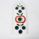 MARIANNE WESTMAN for Rorstrand, Sweden, a Fruit pattern rectangular wall plaque or cutting board,