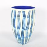 CAROLINE WHYMAN, a studio pottery Bamboo porcelain vase, circa 1999, makers mark to base, height