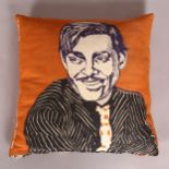 SIMON EVA for Gear of Carnaby Street, a 1960s' double sided Clark Gable cushion with makers marks,