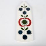 MARIANNE WESTMAN for Rorstrand, Sweden, a Fruit pattern rectangular wall plaque or cutting board,