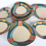 DOROTHY HAFNER for Rosenthal, a set of Studio-Line Flash design plates inspired by Memphis Group,