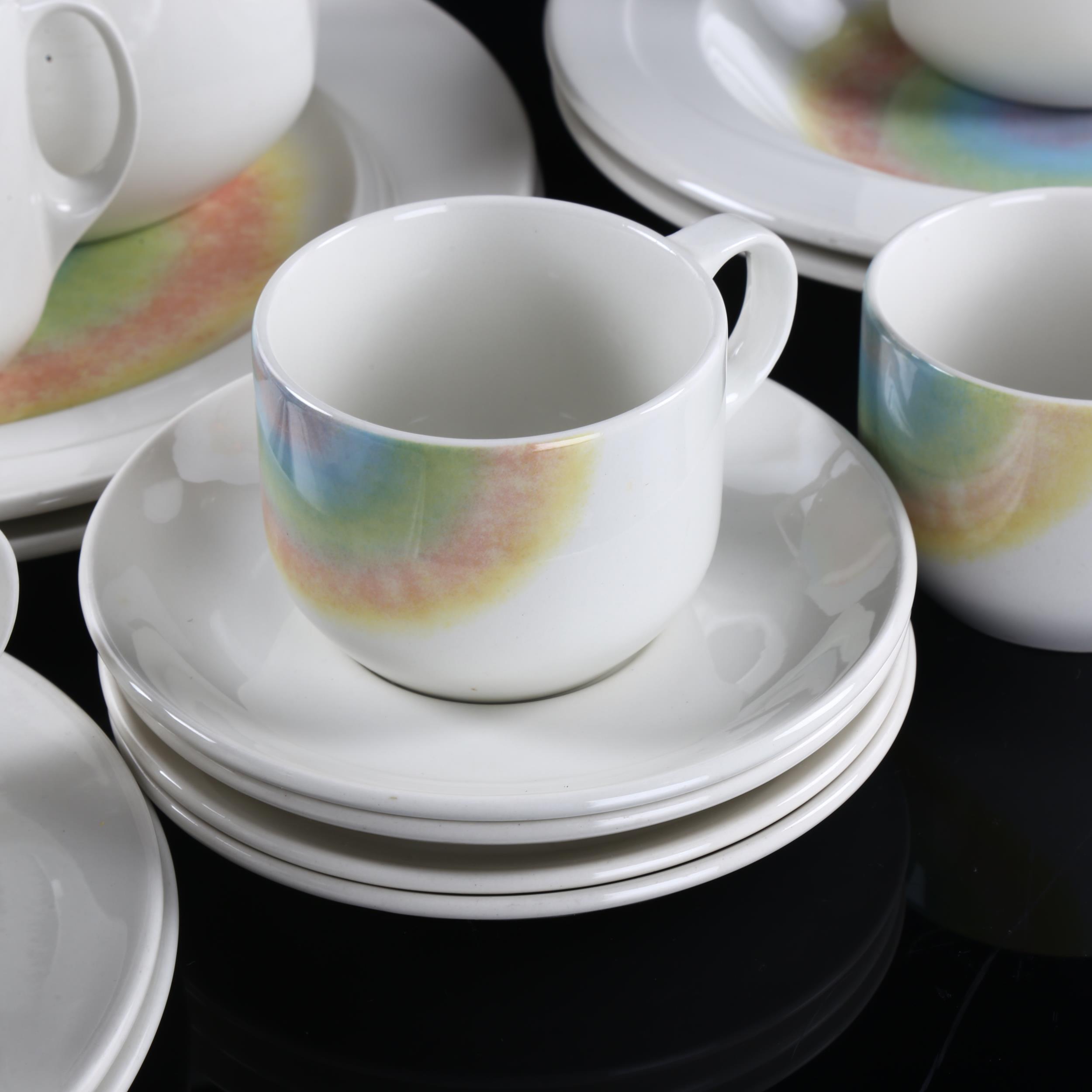 Midwinter, Style range, a tea-set for 4 with 2 dinner plates and bowls, in a rainbow pattern, - Image 4 of 4