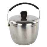 NILS JOHAN, Sweden, a stainless seel 1950s' "Is-Sissi" ice bucket, with insullated liner, height