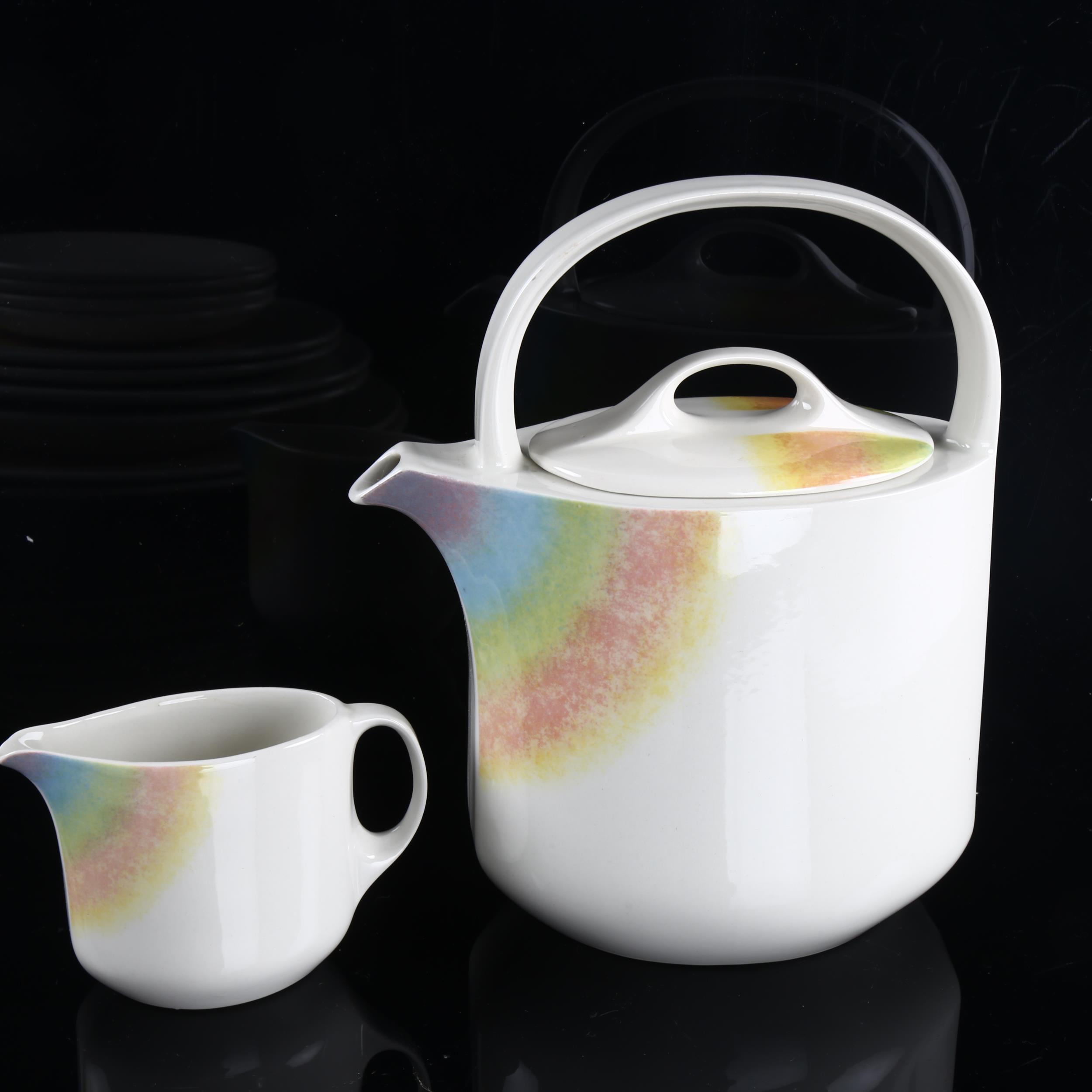 Midwinter, Style range, a tea-set for 4 with 2 dinner plates and bowls, in a rainbow pattern, - Image 3 of 4