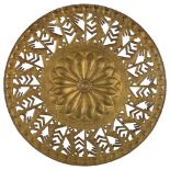 EGIDIO CASGRADE for Vitalia, a 1950s/60s large, wall hanging, brass charger with cut out surround,