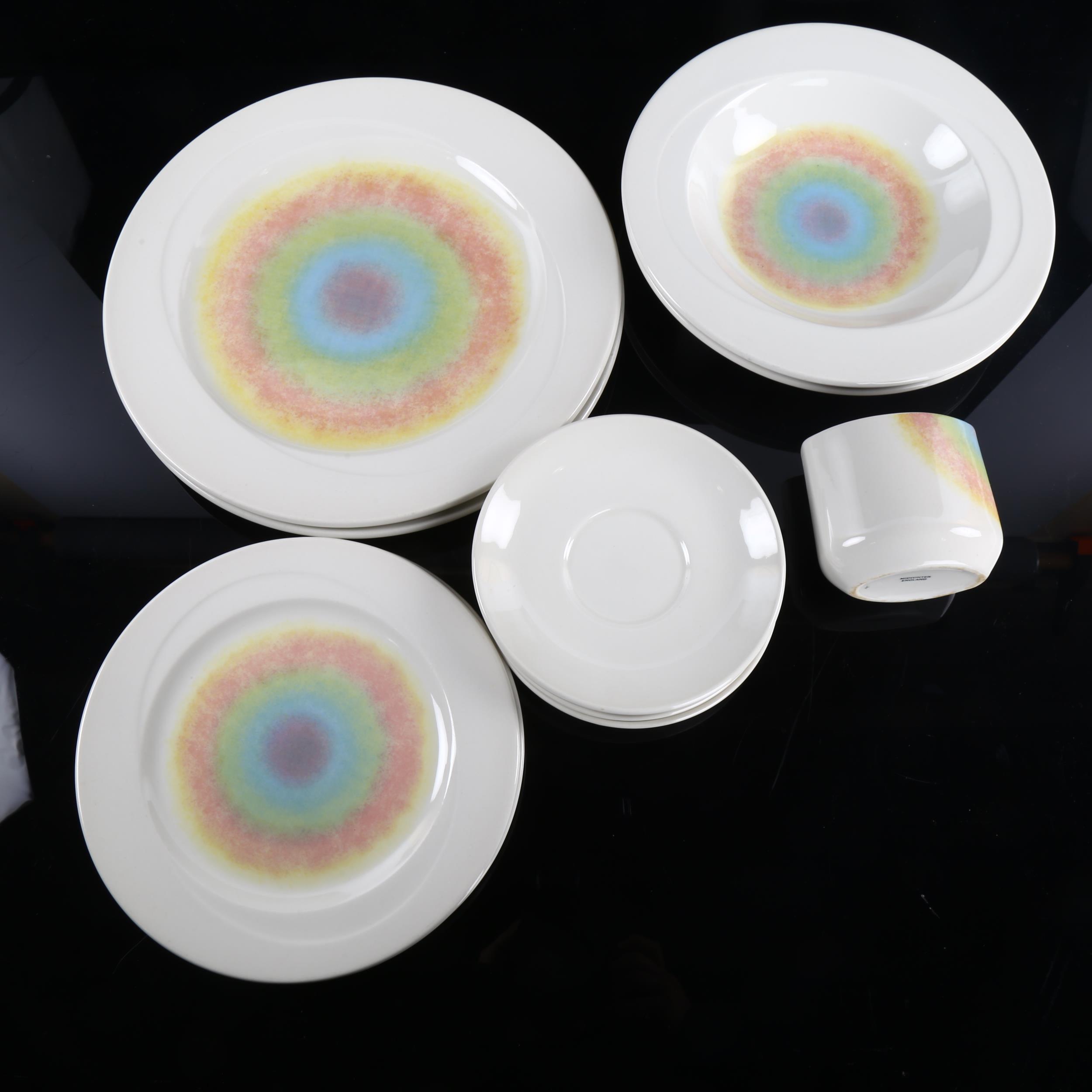 Midwinter, Style range, a tea-set for 4 with 2 dinner plates and bowls, in a rainbow pattern, - Image 2 of 4