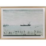 Laurence Stephen Lowry (1887-1976), Waiting for the tide, a Ganymed reproduction offset