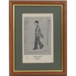 Laurence Stephen Lowry (1887-1976), Man with a trilby, limited edition print, published