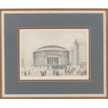 Laurence Stephen Lowry (1887-1976), The Reference Library, offset lithograph with blind stamp,