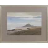 William Heaton Cooper (1903-1995), Bamburgh Castle from Stag Rocks, watercolour, signed and dated