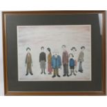 Laurence Stephen Lowry (1887-1976), His family, offset lithograph with blind stamp, signed in pencil