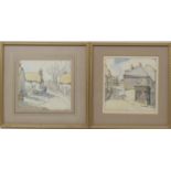 Mary Louise Gillett (Active 1920-50), Pair, The tuck shop, Falmouth, and The end of the village,