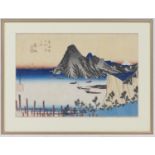 Utagawa Hiroshige (1797-1858), 'Maisaka: View of Imagiri', woodblock print, published 1833, 23cm x