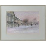 George Thompson (1934-2019), Willaston, wintertime, pastel drawing, signed, inscribed verso and