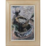 Keith Bowen (b. 1950), Fountain spring water, pastel drawing, signed, 54cm x 36cm Provenance: