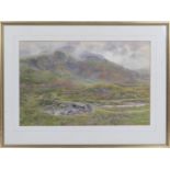 Ben Hoyles (active circa 1900), Descent from the hills, watercolour, signed, 35cm x 54cm