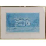 Harold Riley (b.1934), Swedish House, offset lithograph, limited edition numbered 35/500, signed,