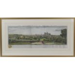 The South East Prospect of the City of York, hand coloured engraving, 30cm x 80cm