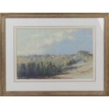 James Longueville (b. 1942), Overton on Dee, Evening Light, pastel, titled to a label verso, 40cm