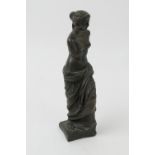 After the Antique, Grand Tour souvenir bronze 'Venus de Milo', circa 1900, height 24.5cm