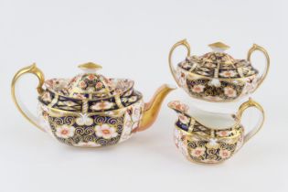 Royal Crown Derby imari tea service, circa 1901/09, pattern 2451, comprising lidded teapot, lidded