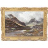 Edwin Alfred Pettitt (1840-1912), Glen Coe from Kingshouse, oil on canvas, signed and inscribed