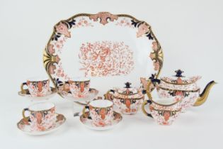 Royal Crown Derby cabaret set, circa 1891-95, decorated in imari colours, pattern 2712, comprising a