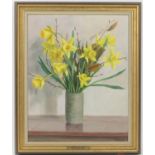 Madeline Daly (active 1970s), Heralds of Spring, oil on canvas board, signed, dated 1974, 50cm x