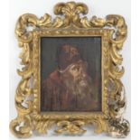 Italian School, Portrait of an elderly gentleman in a red skull cap, thought to be Pope Julius II,