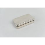 George III silver snuff box, maker 'WP', London 1802, 8cm x 4.5cm