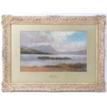 James Hall Cranstoun (1821-1907), Loch Awe, signed oil on canvas laid on board, 23cm x 38cm