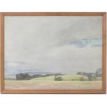 Archibald Knox (1864-1933), Heathland landscape, watercolour on paper, unsigned, 43cm x 56cm