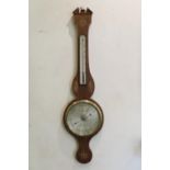 G Vassalli & Co., mahogany and inlaid wheel barometer, height 96.5cm