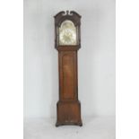 Atkinson, Ormskirk, oak and mahogany inlaid eight day longcase clock, the hood with swan neck