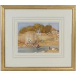 Sir William Russell Flint (1880-1969), A bastion by Vauban Concarneau, watercolour, signed and dated