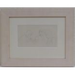 Mary Potter (1900-81), Three gossips, pencil line drawing, 9.5cm x 7cm Provenance: With Thompson's