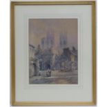 Thomas Dudley (1857-1935), Bootham Bar, York, watercolour with bodycolour, signed, titled and