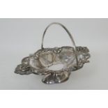 Victorian silver plated table basket, circa 1860, shaped oval form worked with serpents and