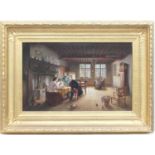 Theodore Ceriez (1832 - 1904), Domestic idyll, oil on panel, signed, 45cm x 71cm